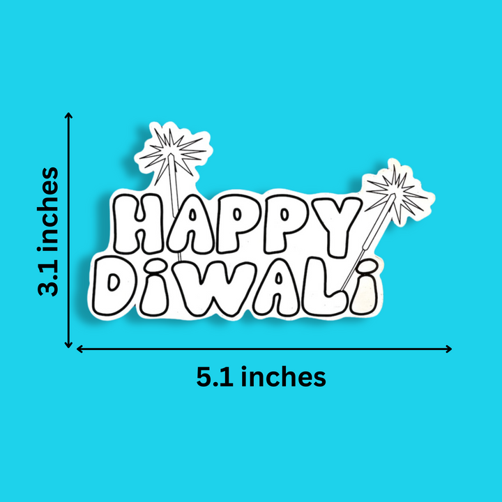 Happy Diwali Fridge Magnet Coloring Kit