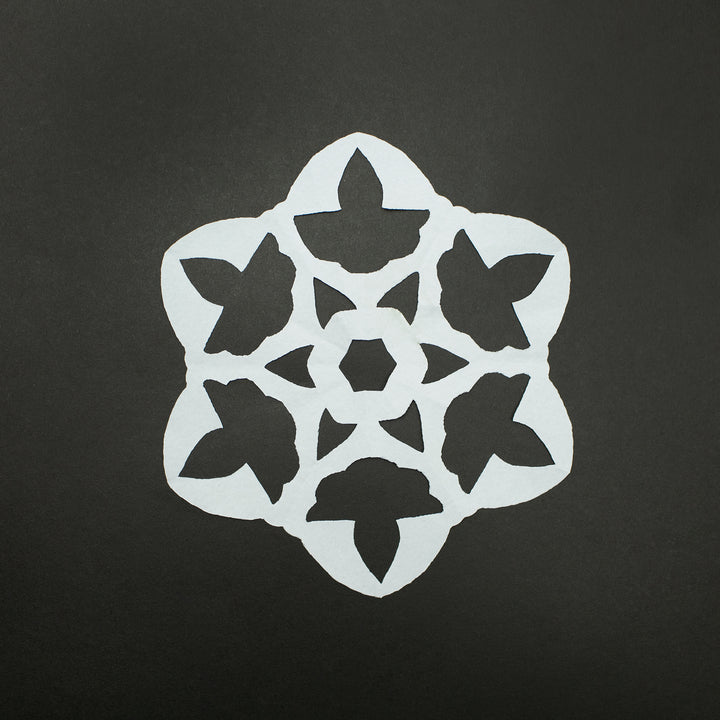 Diya Shaped Snowflake Template