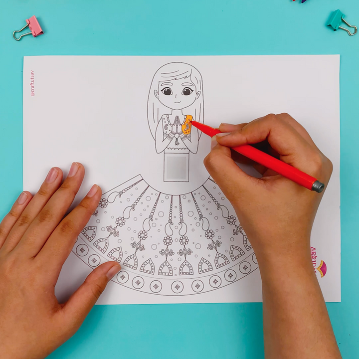 Namaste Indian Doll | Printable Kids Activity
