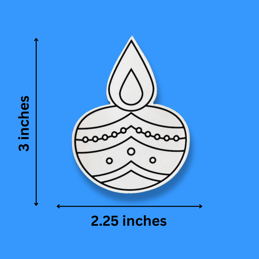 Diwali Diya Fridge Magnet Coloring Kit