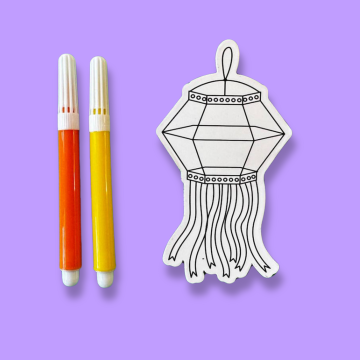 Diwali Lantern Fridge Magnet Coloring Kit