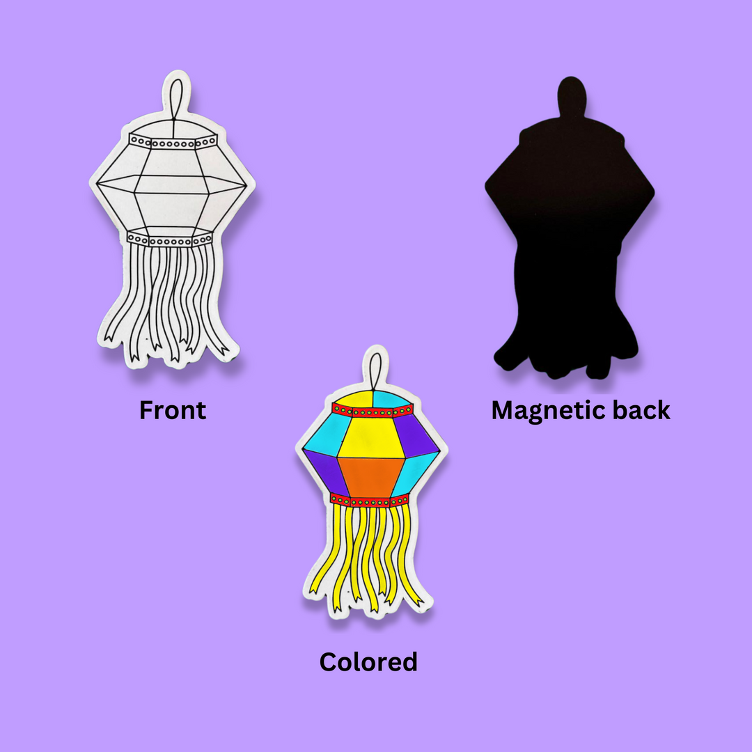 Diwali Lantern Fridge Magnet Coloring Kit