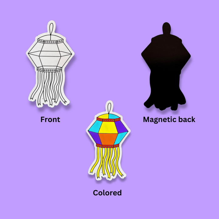Diwali Lantern Fridge Magnet Coloring Kit