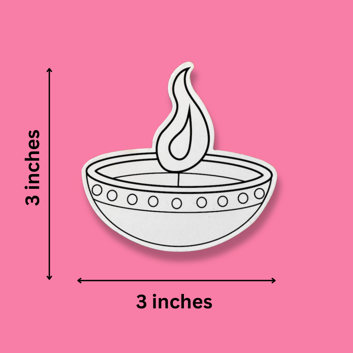 Diwali Diya Fridge Magnet Coloring Kit