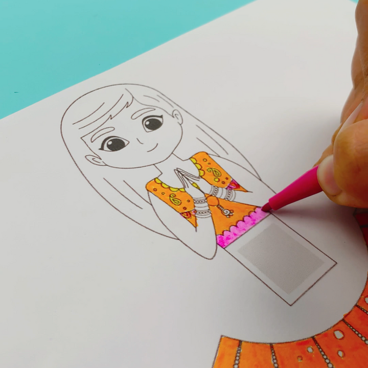 Namaste Indian Doll | Printable Kids Activity