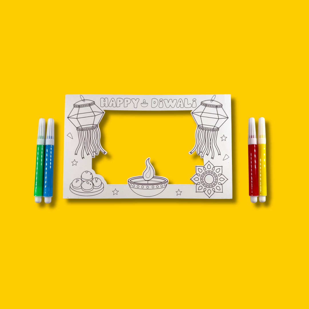 Diwali Photo Frame Fridge Magnetic Coloring Kit