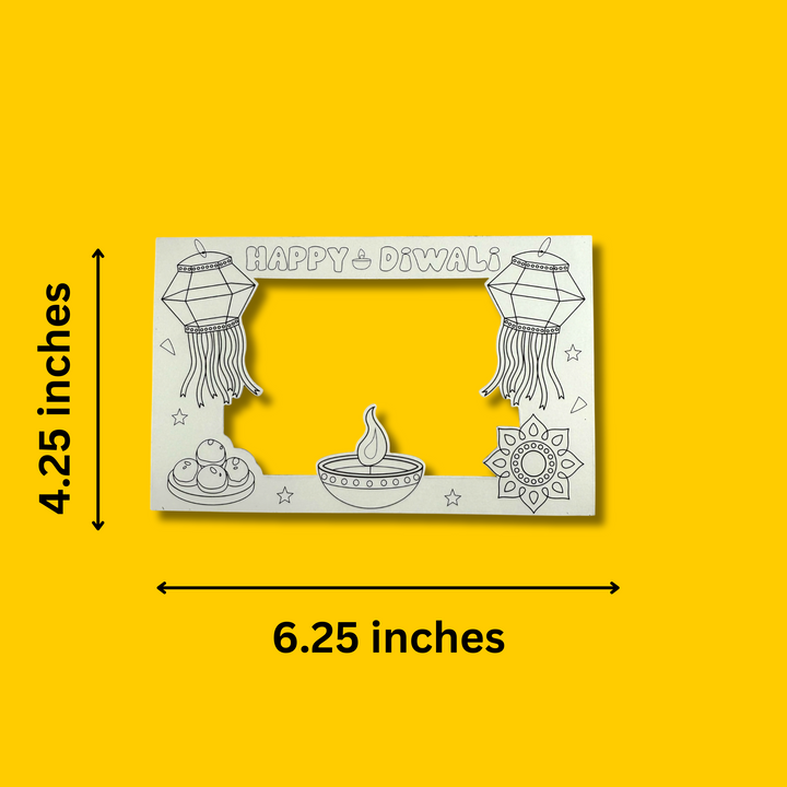 Diwali Photo Frame Fridge Magnetic Coloring Kit