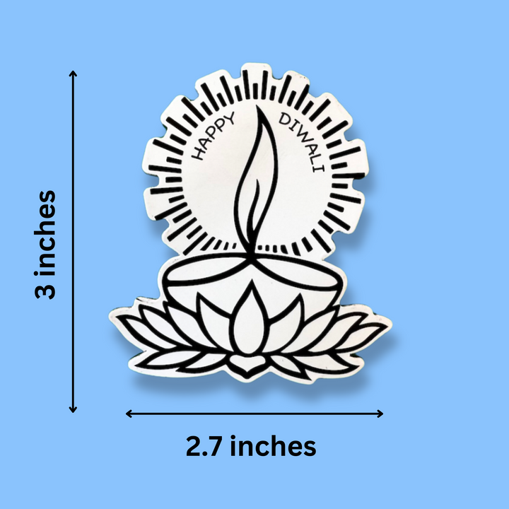 Lotus Diwali Diya Fridge Magnet Coloring Kit
