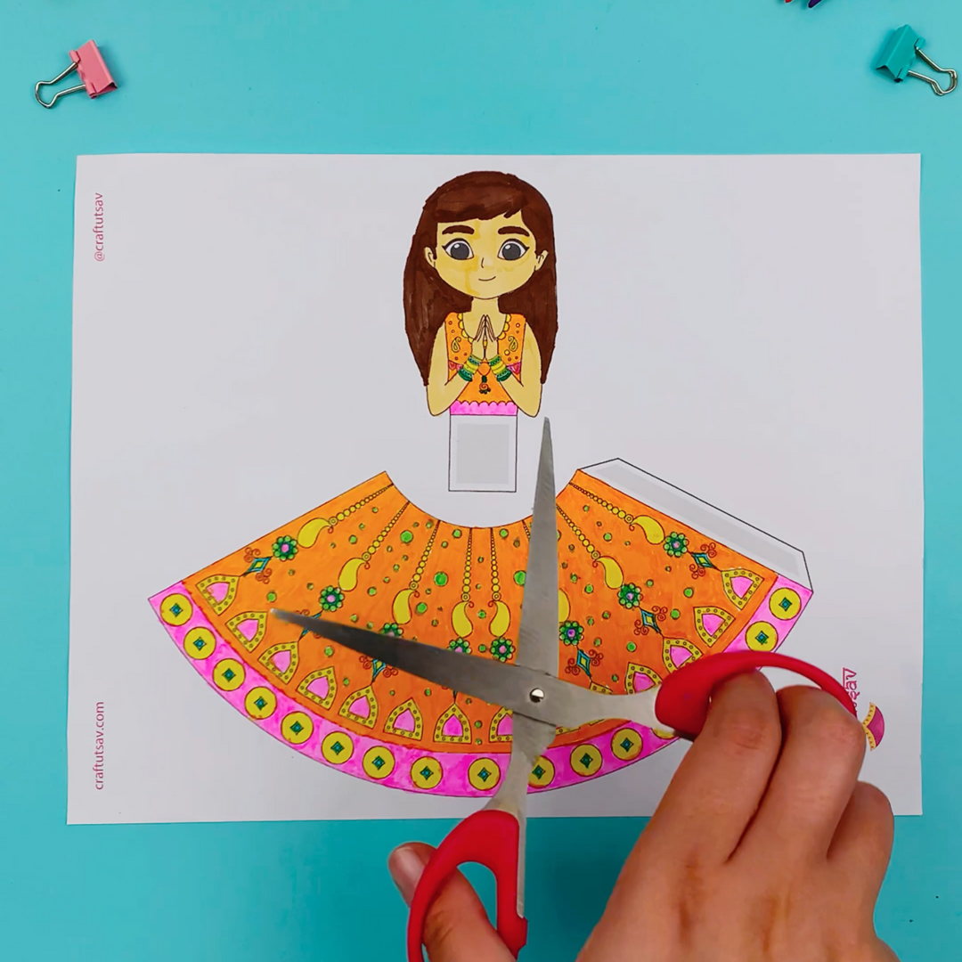 Namaste Indian Doll | Printable Kids Activity