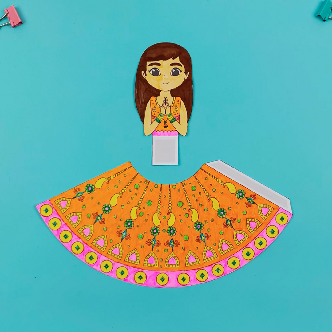 Namaste Indian Doll | Printable Kids Activity