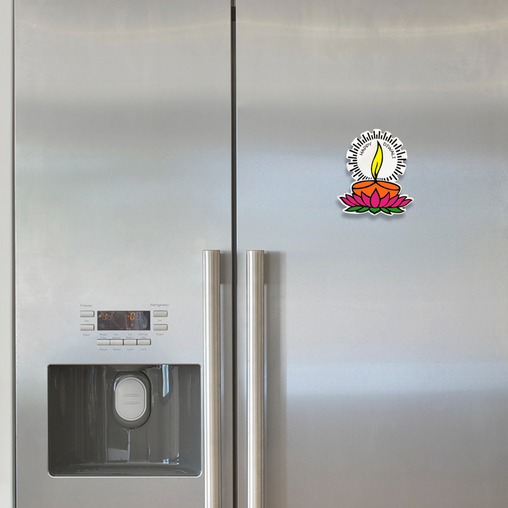 Lotus Diwali Diya Fridge Magnet Coloring Kit