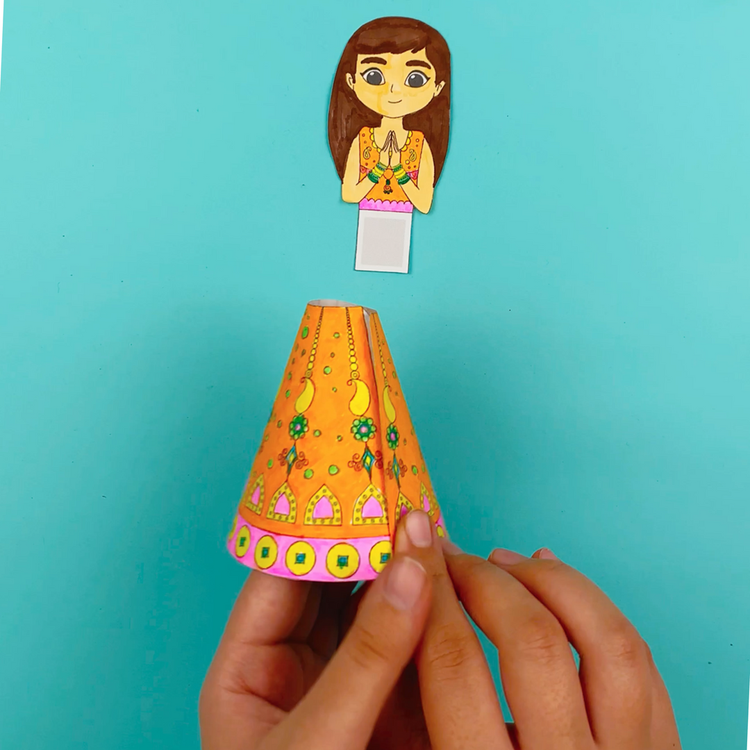 Namaste Indian Doll | Printable Kids Activity