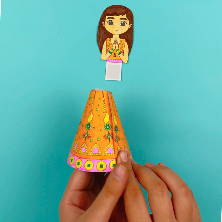 Namaste Indian Doll | Printable Kids Activity