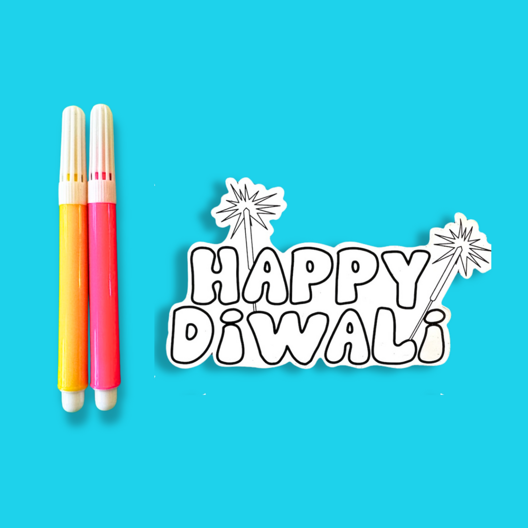 Happy Diwali Fridge Magnet Coloring Kit