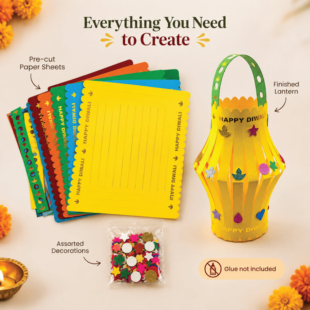 DIY Diwali Lantern Craft Kit for Kids | School, Office &amp;amp; Party Activity.