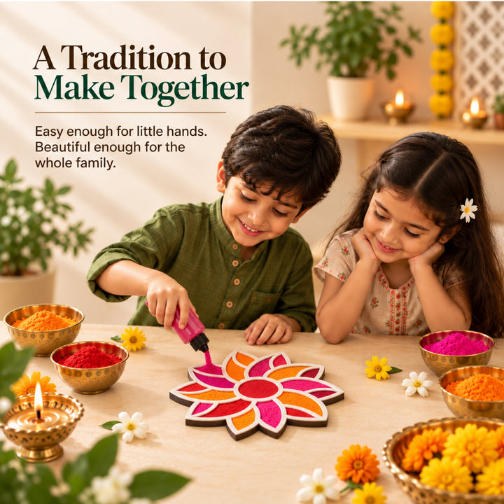 Flower Rangoli Mat (Set of 2)