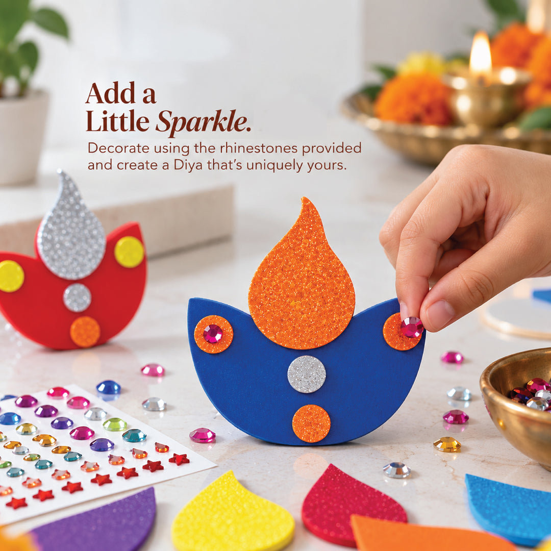 Lotus Diwali Diya Foam Craft Kit