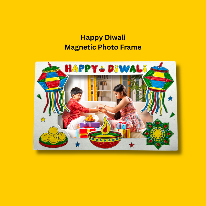 Diwali Photo Frame Fridge Magnetic Coloring Kit