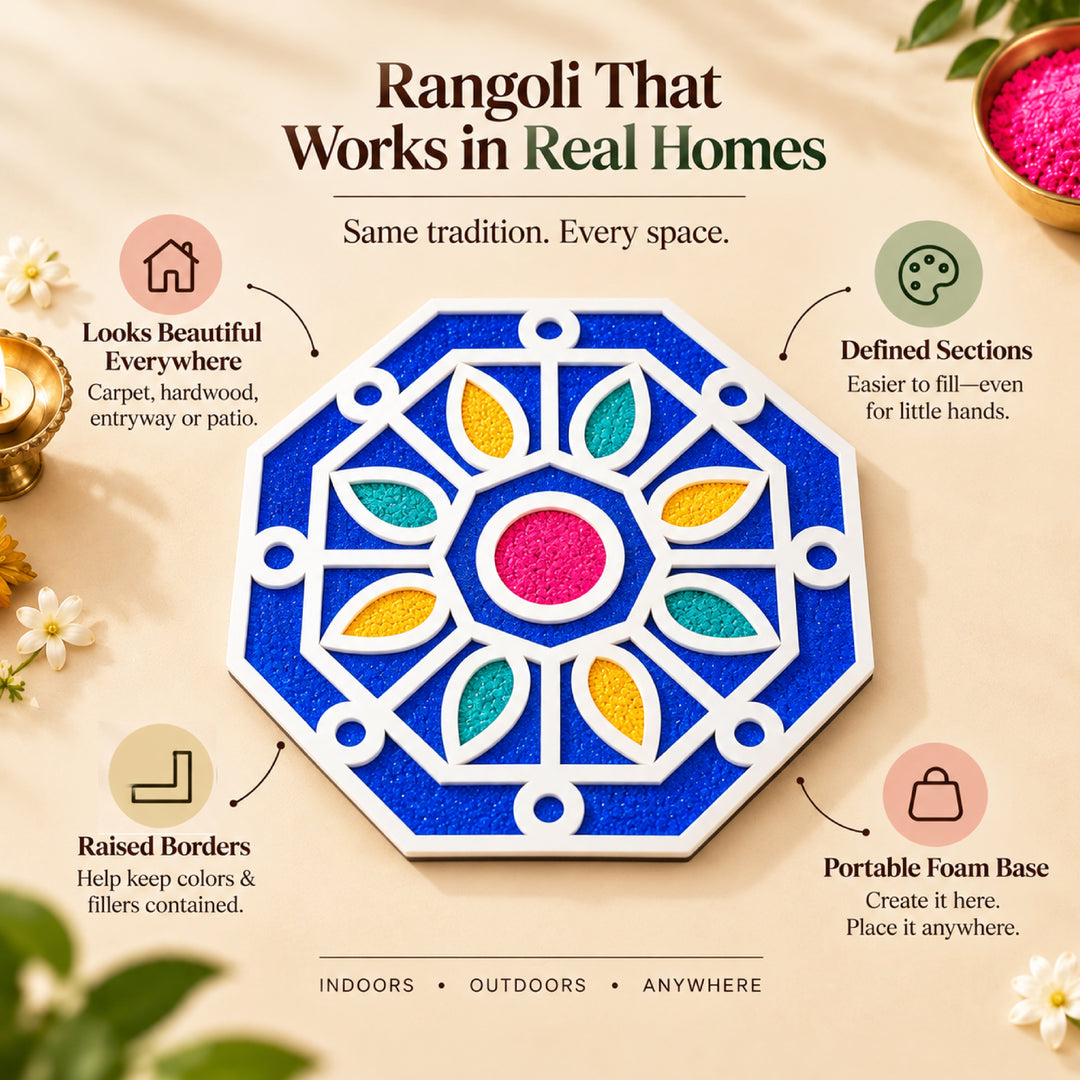 Ashtakon Rangoli Mat (Set of 2)