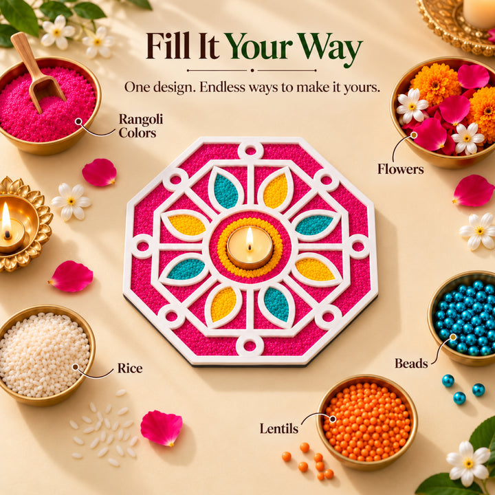Ashtakon Rangoli Mat (Set of 2)