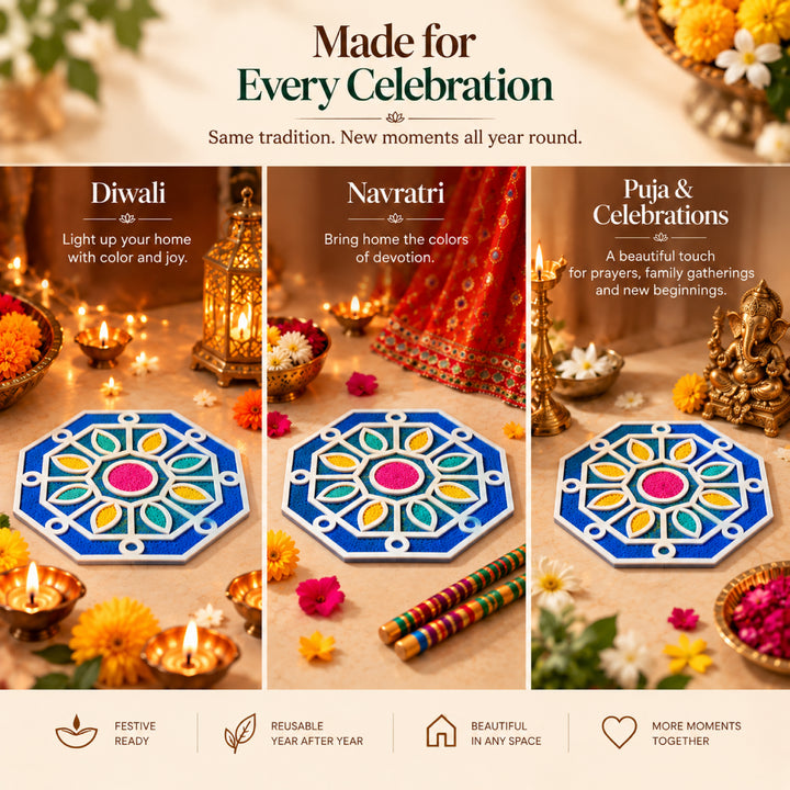 Ashtakon Rangoli Mat (Set of 2)