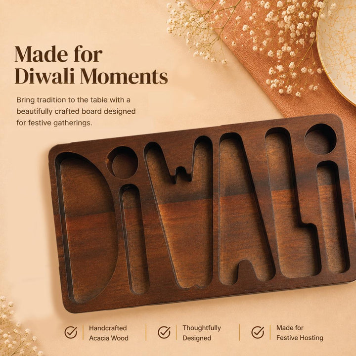 Diwali Charcuterie Board | Indian Home Decor |  14x8 inches | Pre-Order Ships Sep 30th