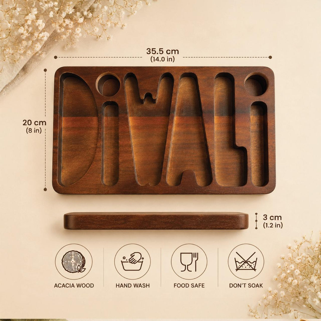 Diwali Charcuterie Board | Indian Home Decor |  14x8 inches | Pre-Order Ships Sep 30th