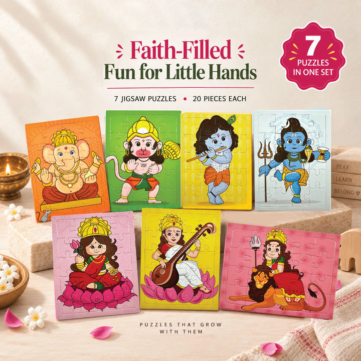 Hindu Gods &amp; Goddesses Jigsaw Puzzle (8x6 inches)