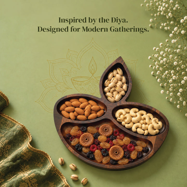 Diya Shaped Charcuterie Board | Indian Home Decor |  14x12.5 inches