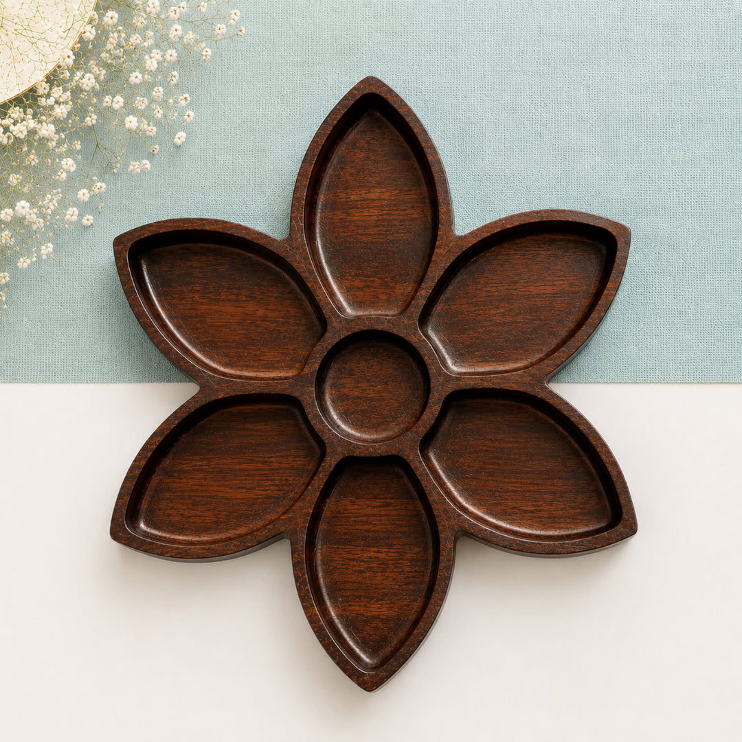Flower Shaped Acacia Wood Serving Board | 14 x 12 inches | Pre-Order Ships Sep 30th