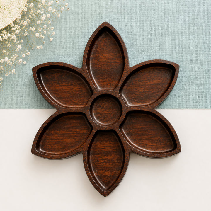 Flower Shaped Acacia Wood Serving Board | 14 x 12 inches | Pre-Order Ships Sep 30th
