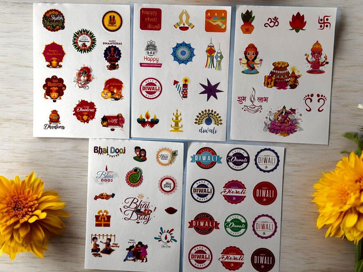 Diwali Sticker Book, 20 Sheets, 250+ Stickers
