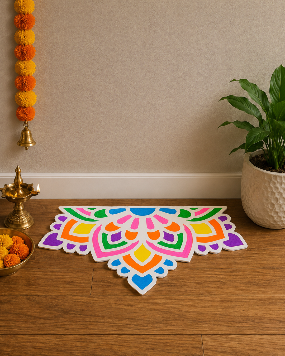 Large Rangoli Mat (Set of 2)