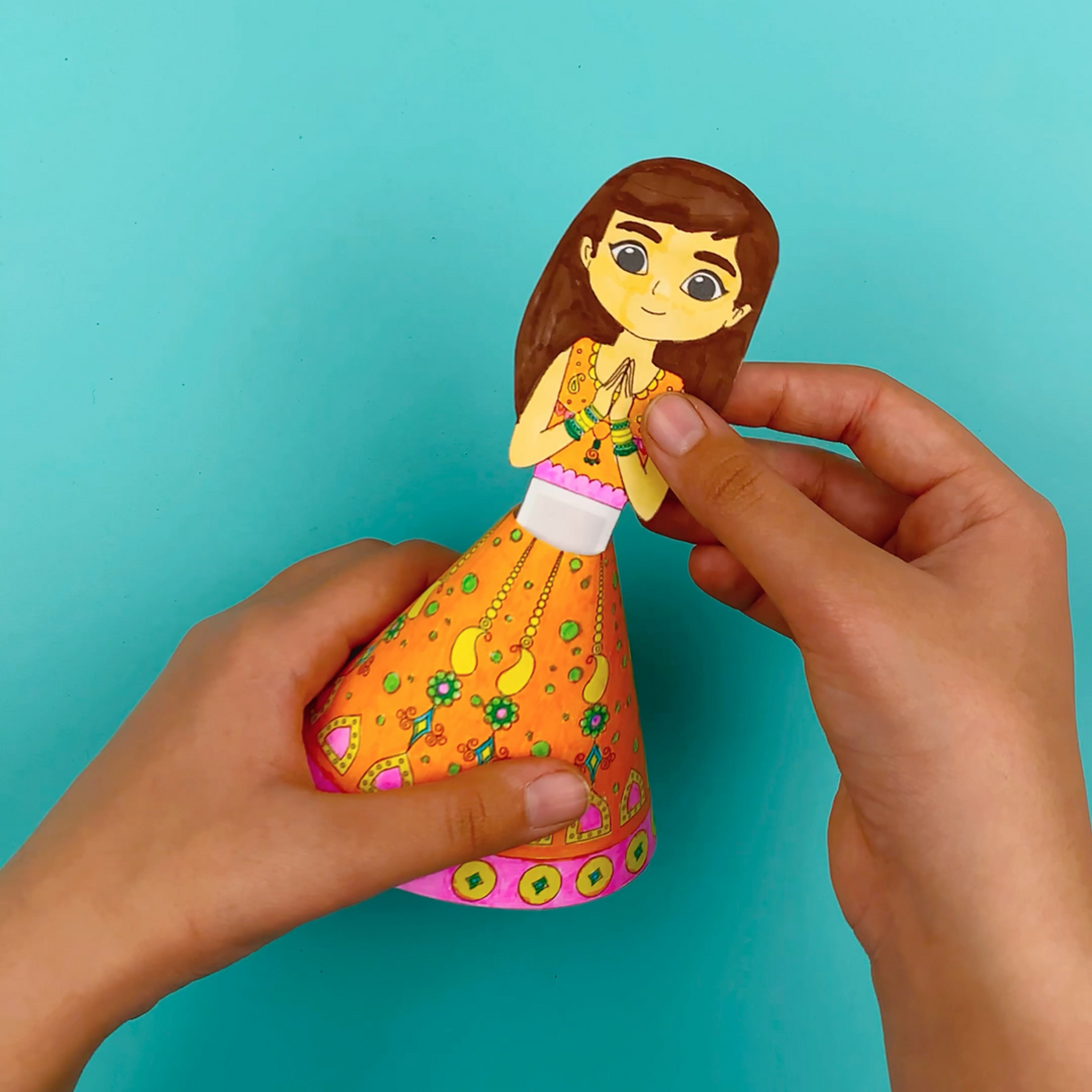 Namaste Indian Doll | Printable Kids Activity