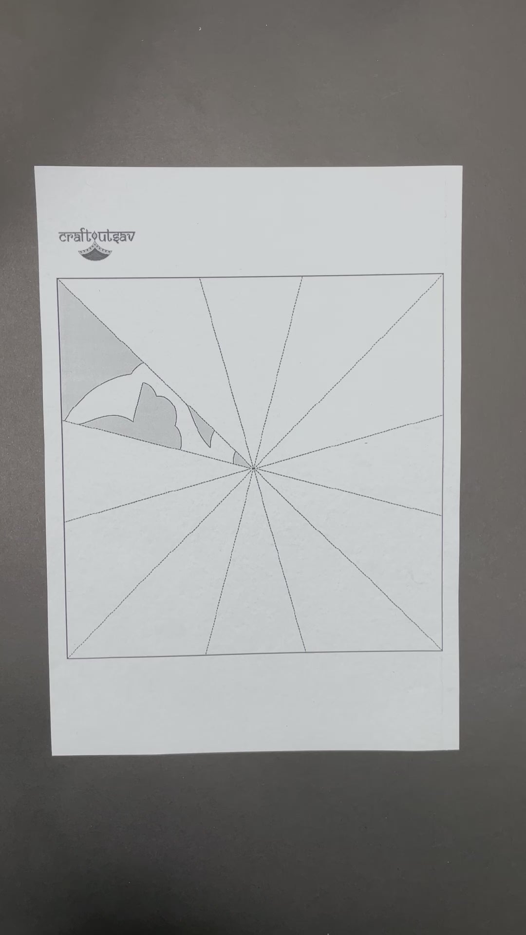 Diya Shaped Snowflake Template