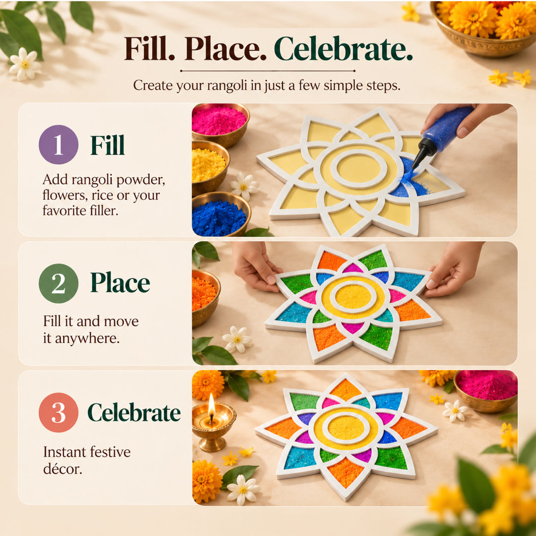 Diwali Rangoli Mat (Set of 2)