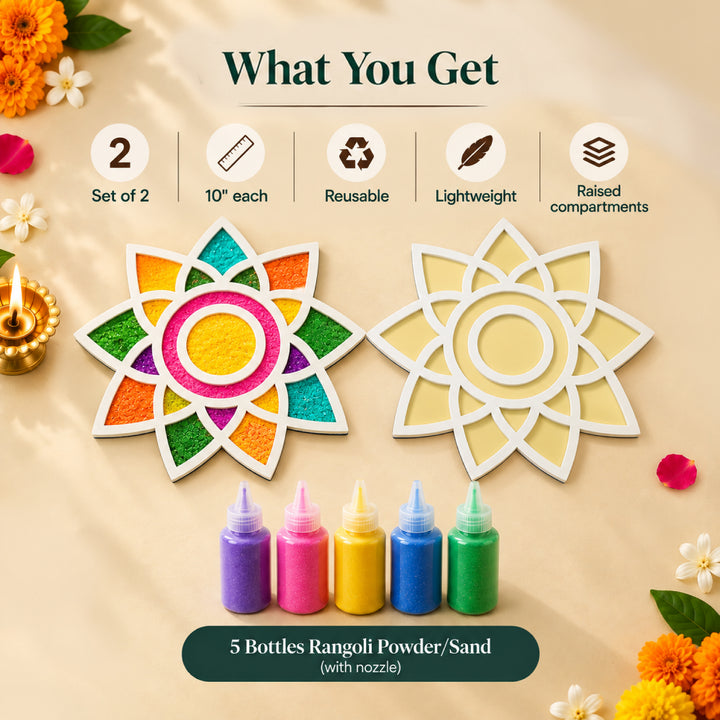 Diwali Rangoli Mat (Set of 2)
