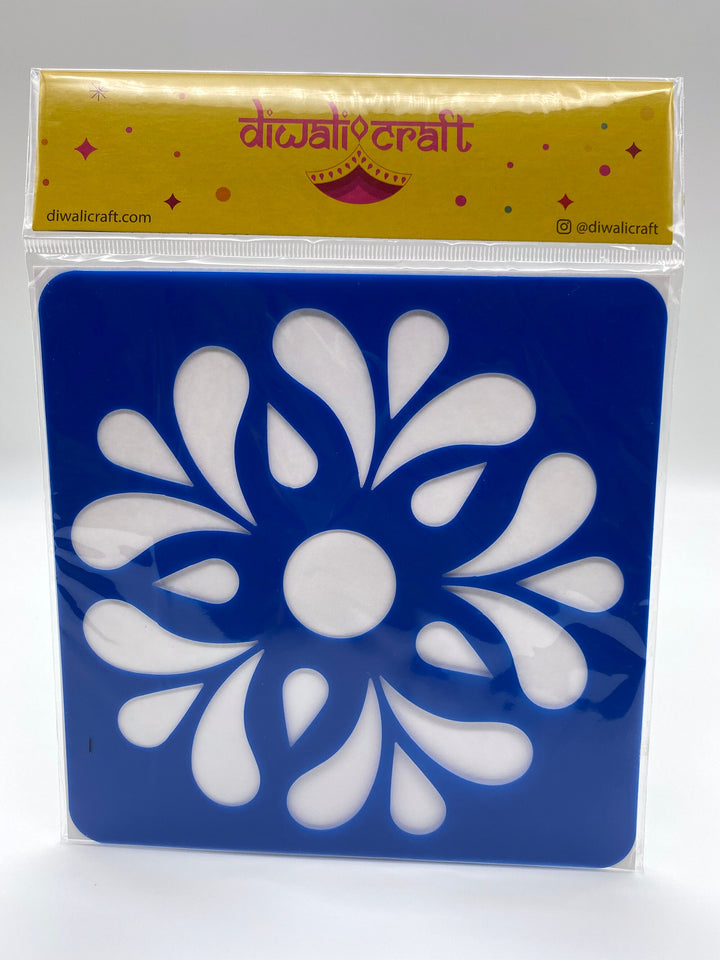 Diwali Themed Stencils for Kids  - 25+ Patterns, 6 Colorful Stencils for Rangoli, Art, Painting, Diwali Kids Favors