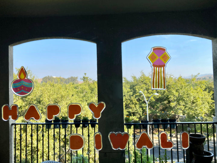 Diwali Window Gel Clings
