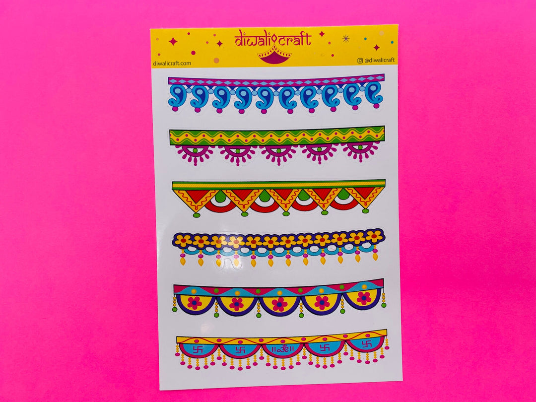 Toran Stickers - 6 toran stickers on 1 sticker sheet