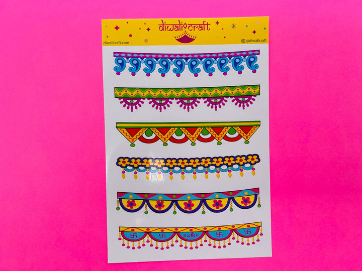 Toran Stickers - 6 toran stickers on 1 sticker sheet