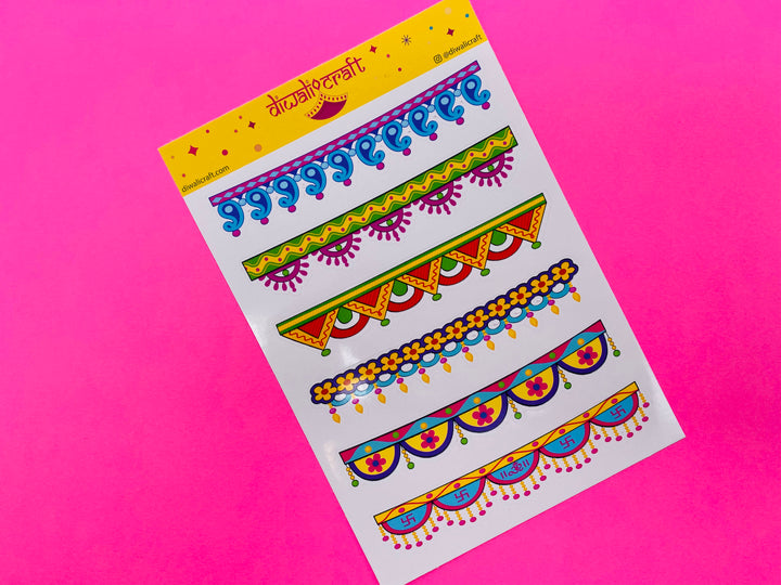 Toran Stickers - 6 toran stickers on 1 sticker sheet