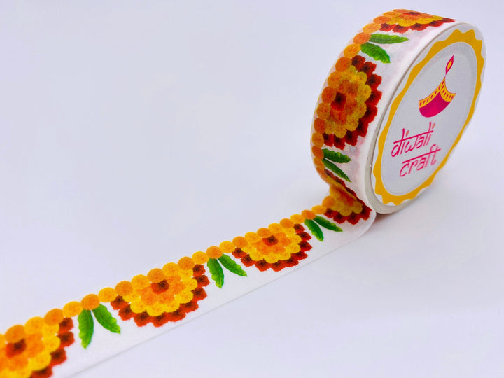 Diwali themed Washi tapes - Set of 4 unique Washi Tapes featuring Diya, Sparklers, Toran, Banner pattern