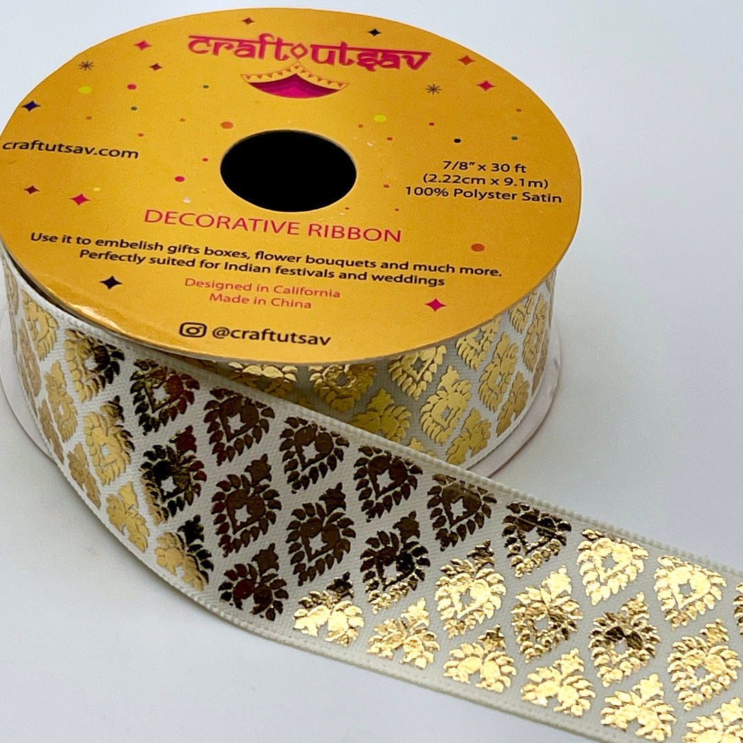 Indian Sari Border Ribbon use for Weddings, Gift Wrapping, Crafting and much more