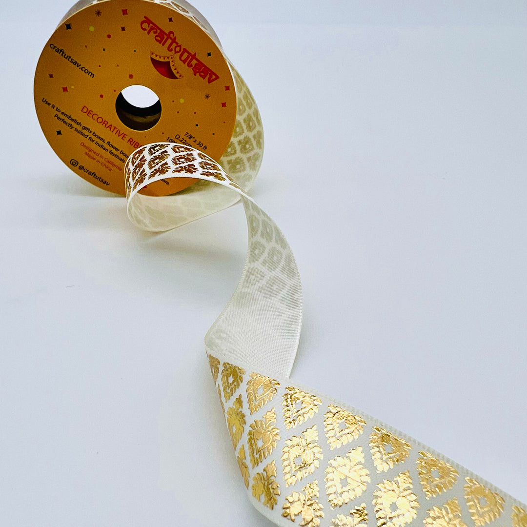 Indian Sari Border Ribbon use for Weddings, Gift Wrapping, Crafting and much more