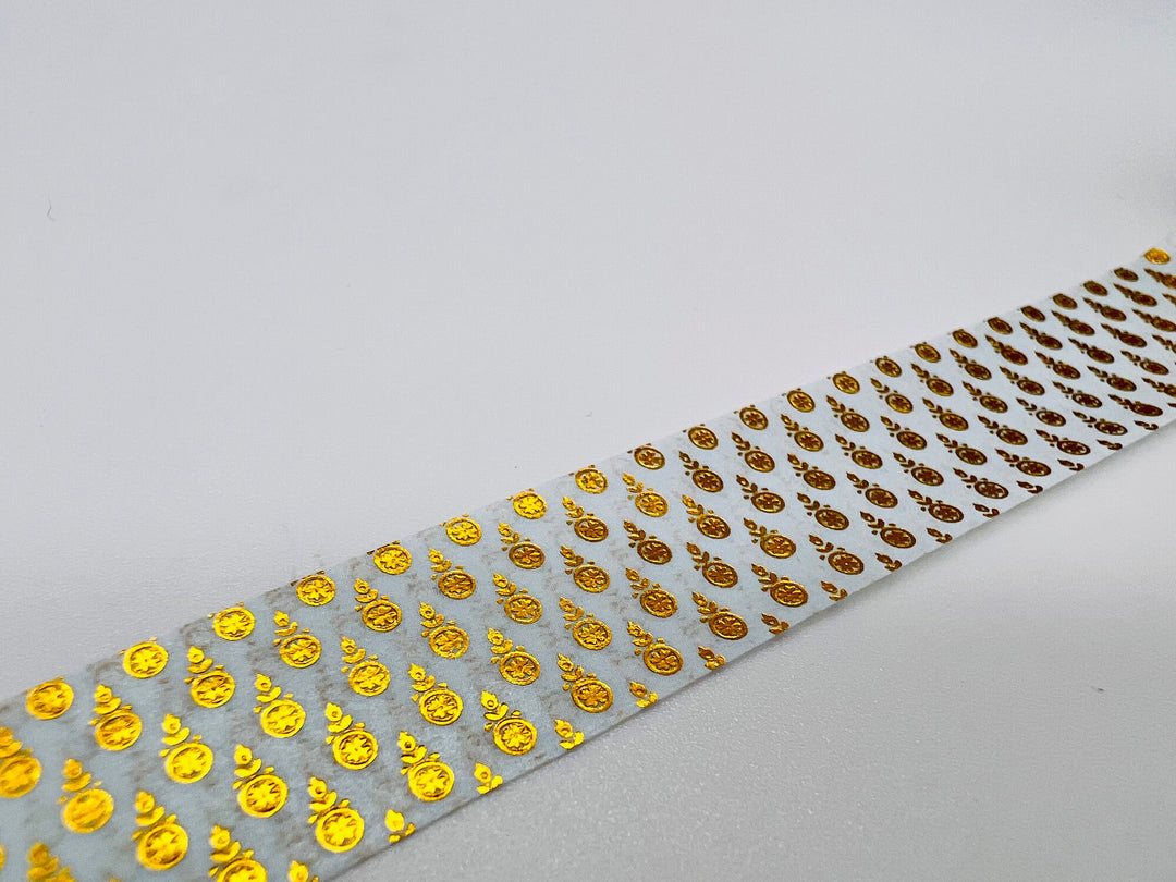 Gold Motif Washi Tape - Indian, Glitter