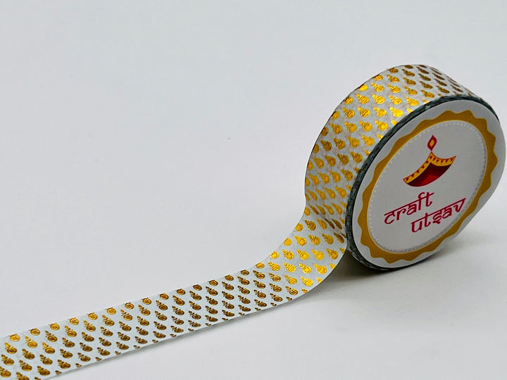 Gold Motif Washi Tape - Indian, Glitter