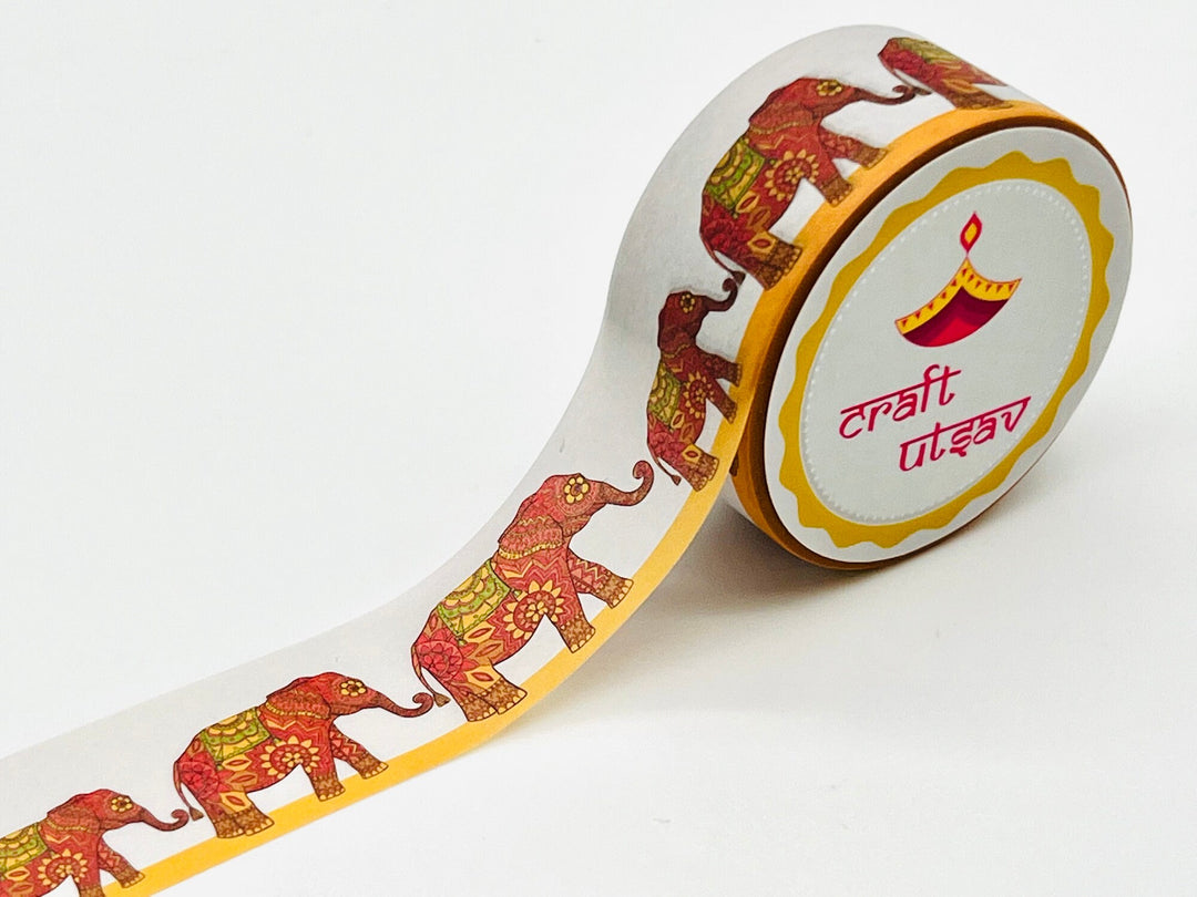 Elephant Washi Tape - Indian | Decorative | Ornate | Elephant Row