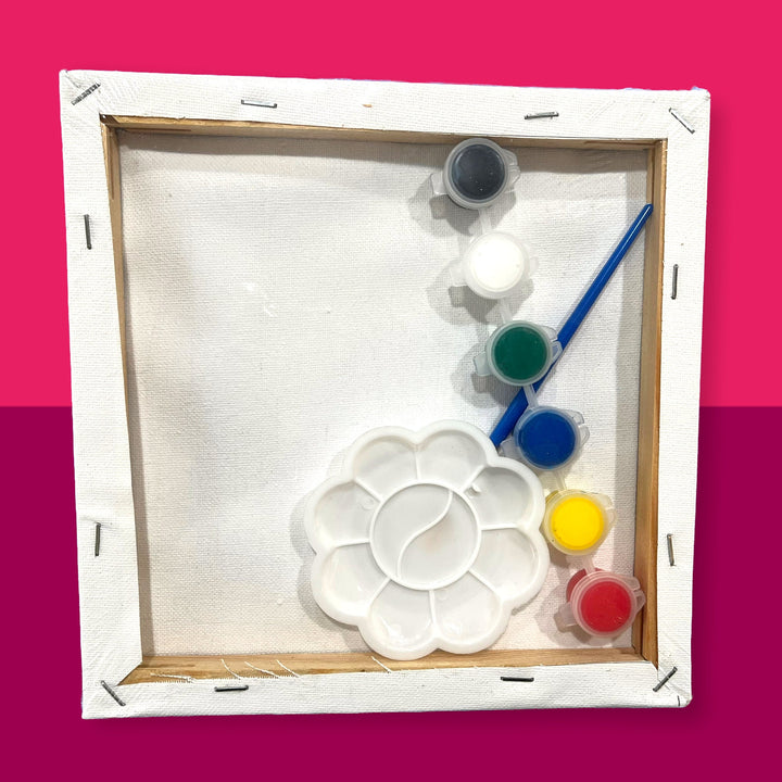 Indian Girl Canvas Coloring Kit for kids, DIY Gift for children, kids coloring, party favors, canvas coloring