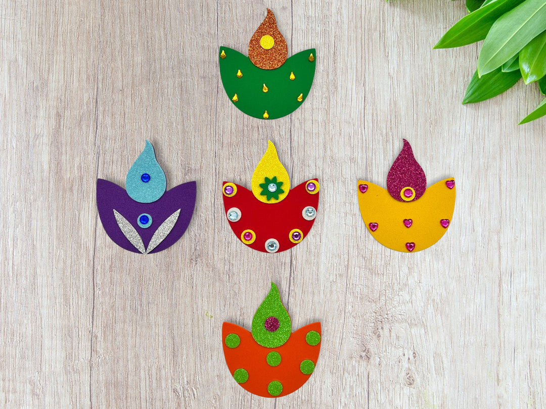Lotus Diwali Diya Foam Craft Kit